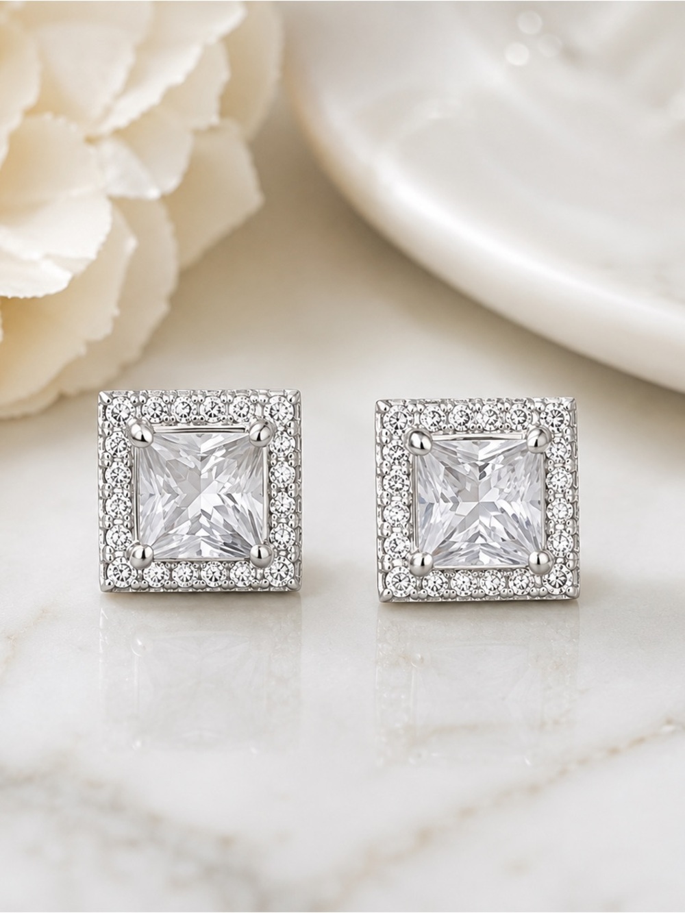 Moissanite 2 CT earrings
